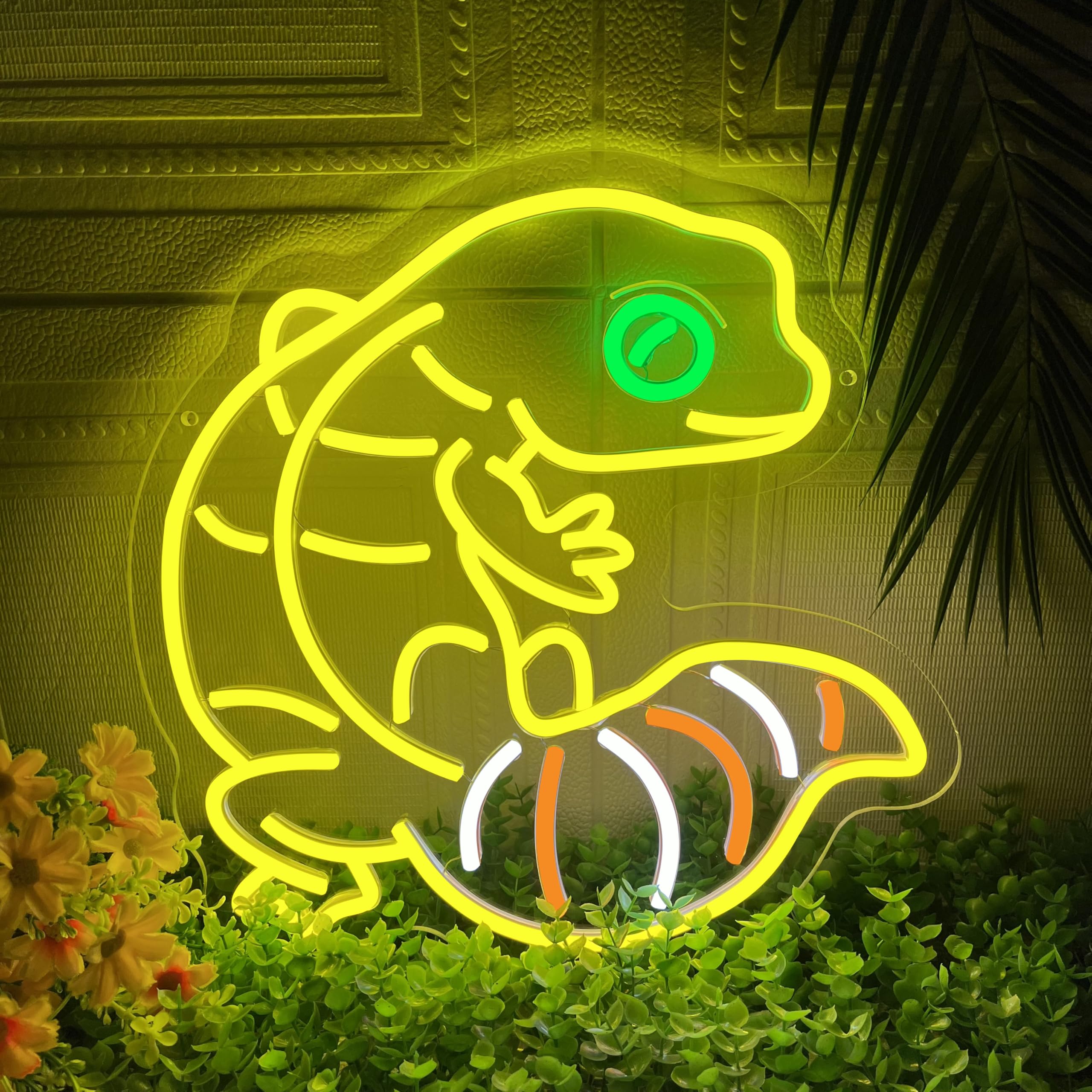 Leopard Gecko Neon Sign, Dimmable Reptile Neon Light Sign for Wall Decor, Animal Themed Led Light Up Signs for Kids Birthday Party Presents Bedroom Living Room Home Decorations