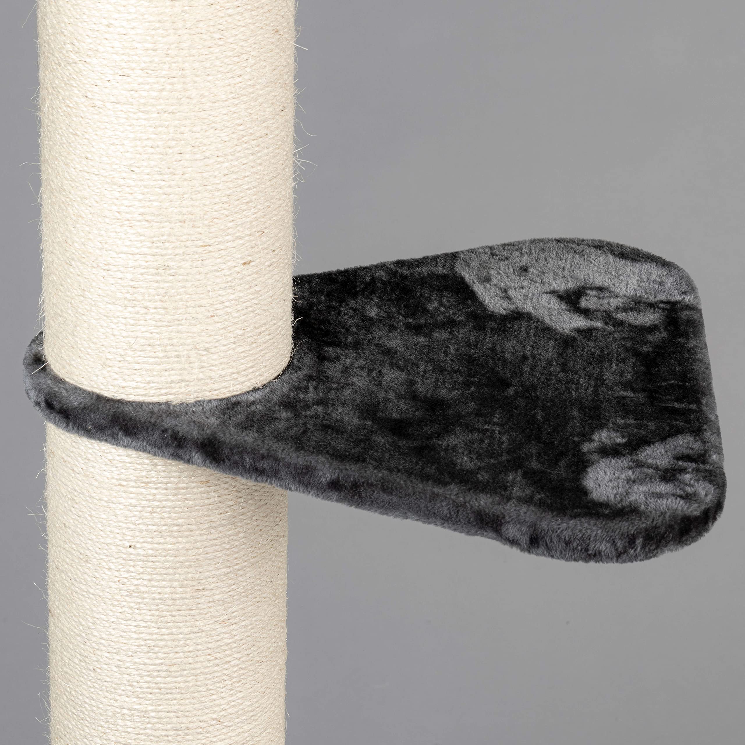 RHRQuality Cat tree for large cats Maine Coon Tower Dark Grey floor to