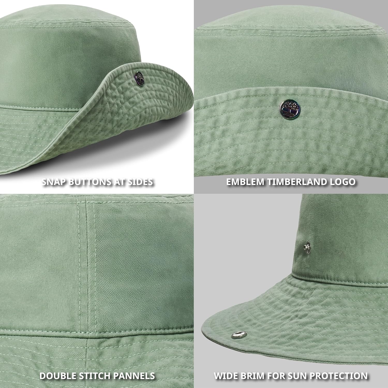 Timberland Snap Up Kids Sun Hat for Girls Ages 7-14, Packable, Lightweight and Breathable Fabric, Perfect for Sun Protection