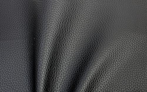 Miniatura 3 de VViViD Bycast65 - Tela de vinilo de piel sintética de grano correcto negro mate (5 pies x 54 pulgadas)