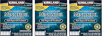 Kirkland Minoxidil 5 percentage Extra Strength Hair Loss Regrowth Treatment Men, 3 Pack (6 Months Supply)