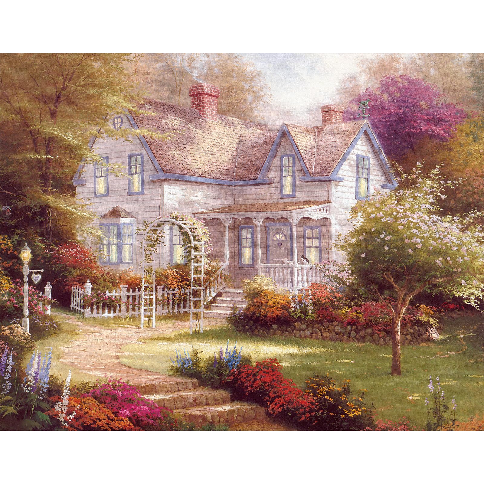 Chengqism Jigsaw Puzzles 100 Pieces for Adults Landscape Puzzle 100 Pieces Landscape 100 Piece Jigsaw Puzzle with Extra Large Piece for Adult Educational Games-Home Puzzles for Adult Teens Seniors — image 1