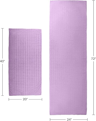 Miniatura 6 de Wakeman Juego de toallas para esterilla de yoga y toallas de gimnasio, juego de 2 piezas antideslizantes para yoga caliente, pilates y gimnasio, 72