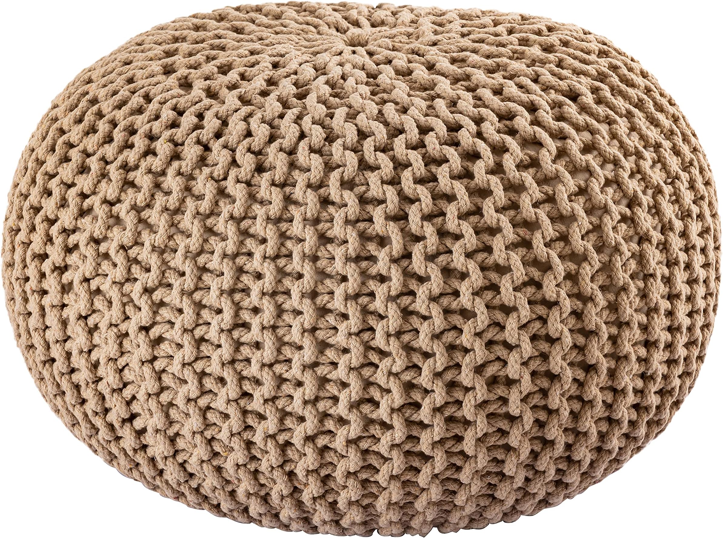 safunooza Pouf Puffy for Living Room Sitting Round Ottoman Bean Filled ...