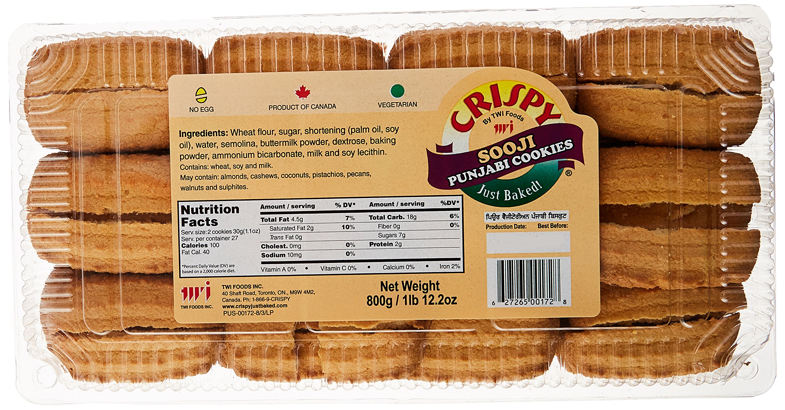 Crispy Sooji Panjabi Cookies 28.2 Oz