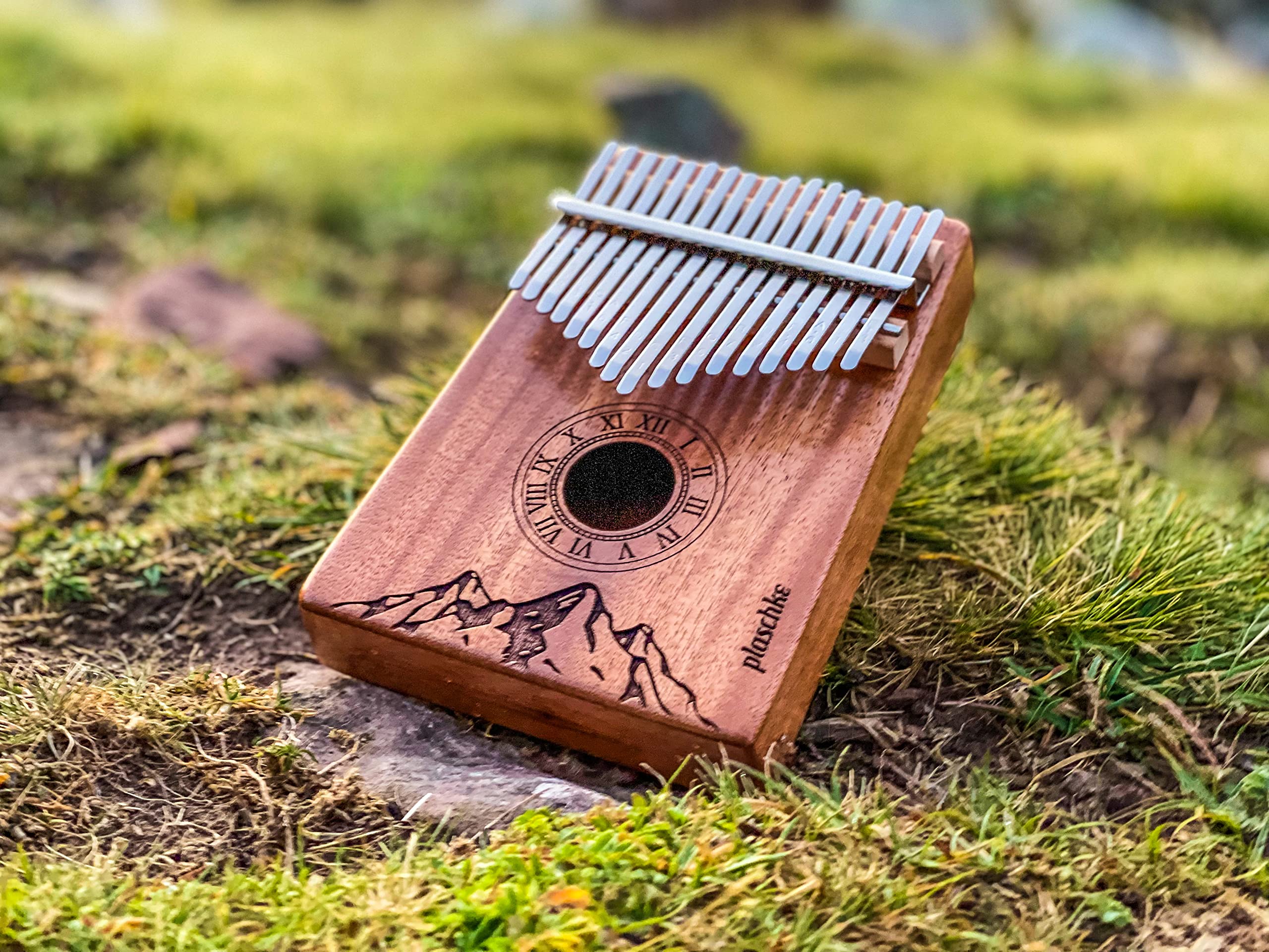 Alp-Gold Kalimba, 17 Keys, Daumenklavier, Finger Piano, Mbira, mit Tasche. Aus Südtirol