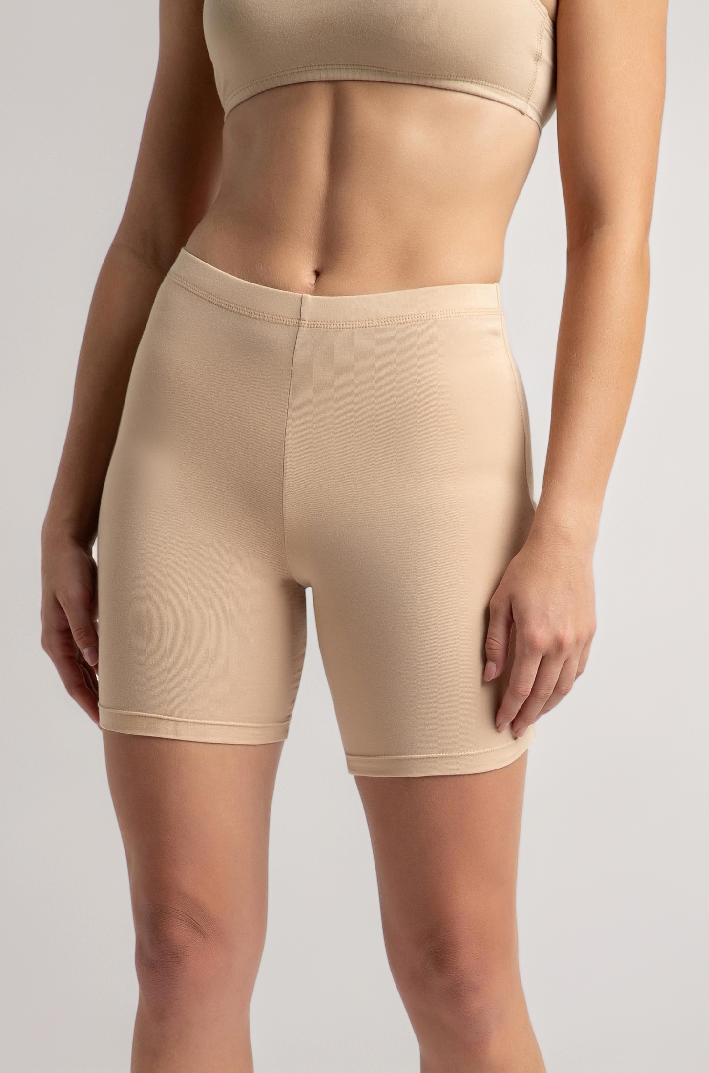 1529 Women's High Coverage Super Combed Cotton Elastane Stretch Mid Waist Shorties with Concealed Waistband