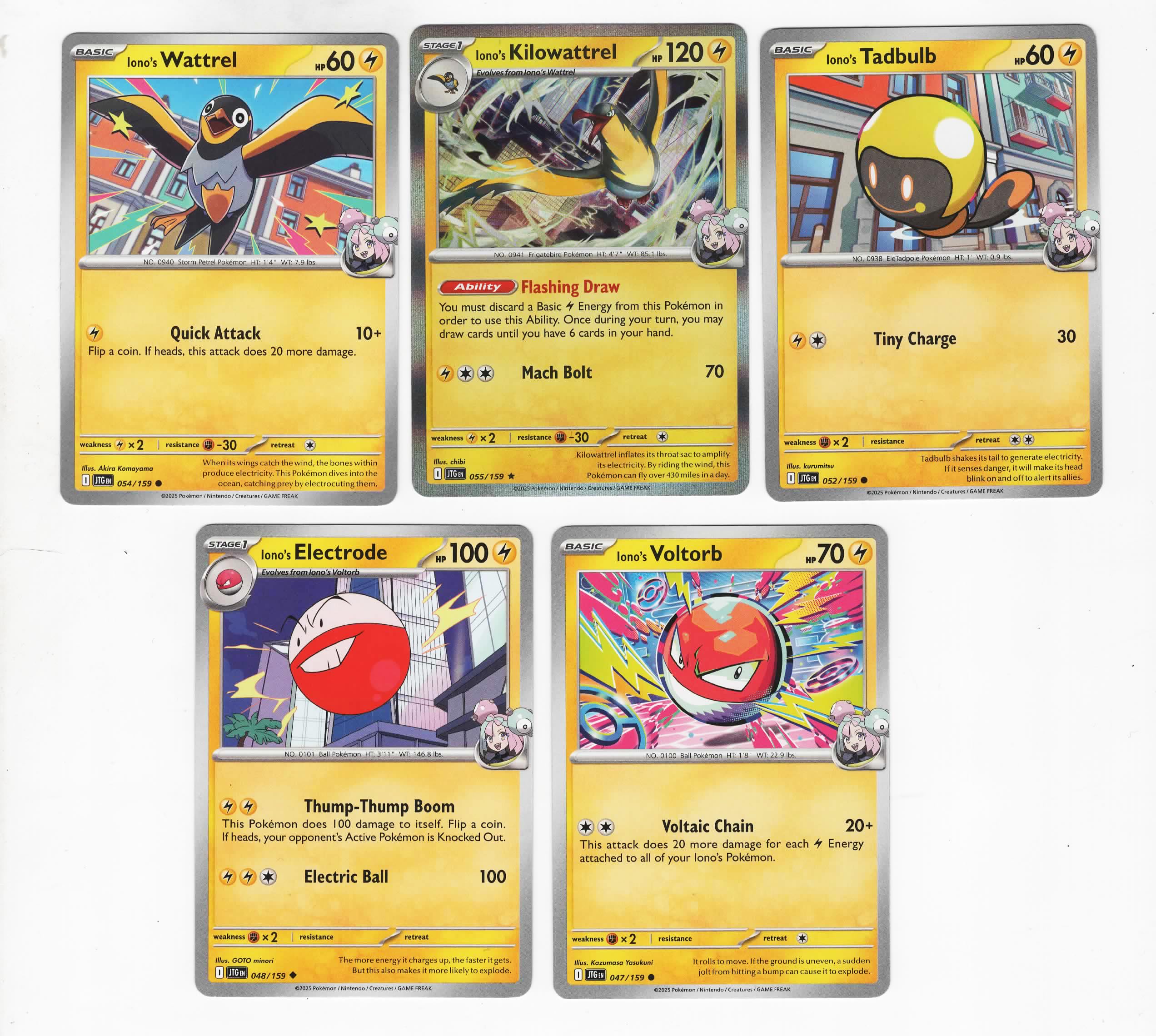 Amazon.com: Iono's Pokemon Card Lot – Kilowattrel Voltrob