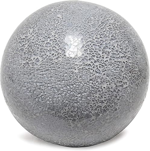 Simple Designs LT3302-GRY Lámpara de mesa de esfera de piedra