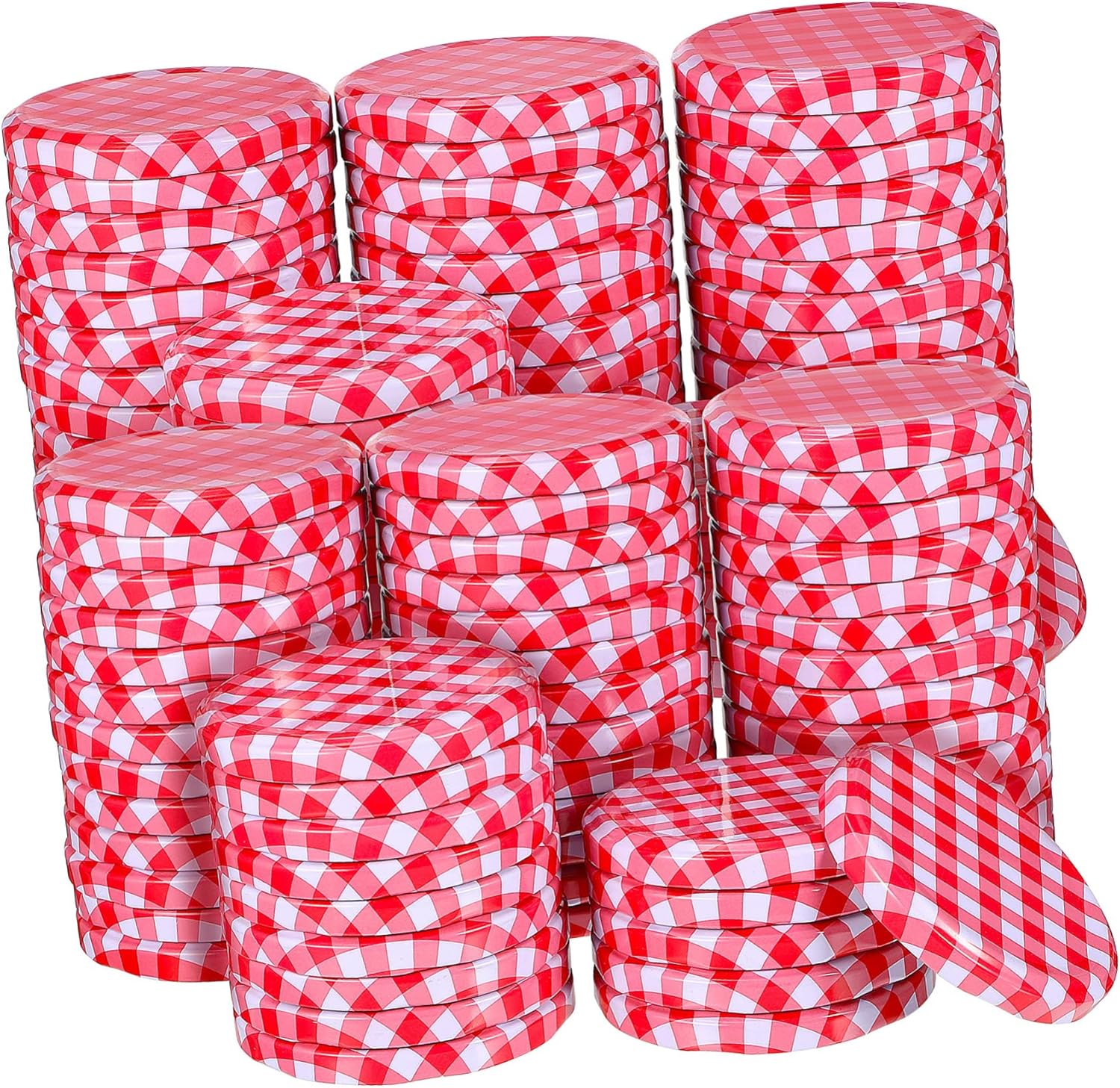 200pcs Wide Mouth Mason Jar Screw Caps Airtight Tinplate Lids for Food Storage Design for Preserves Jams Sauces Stylish Storage