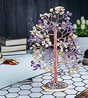 Vista 164 de Rose Quartz Gemstone Tree of LifeNatural Reiki Crystals Gemstone Chakra Tree for Positive Energy, Geode Agate Slice Base, Feng Shui Decor, Good