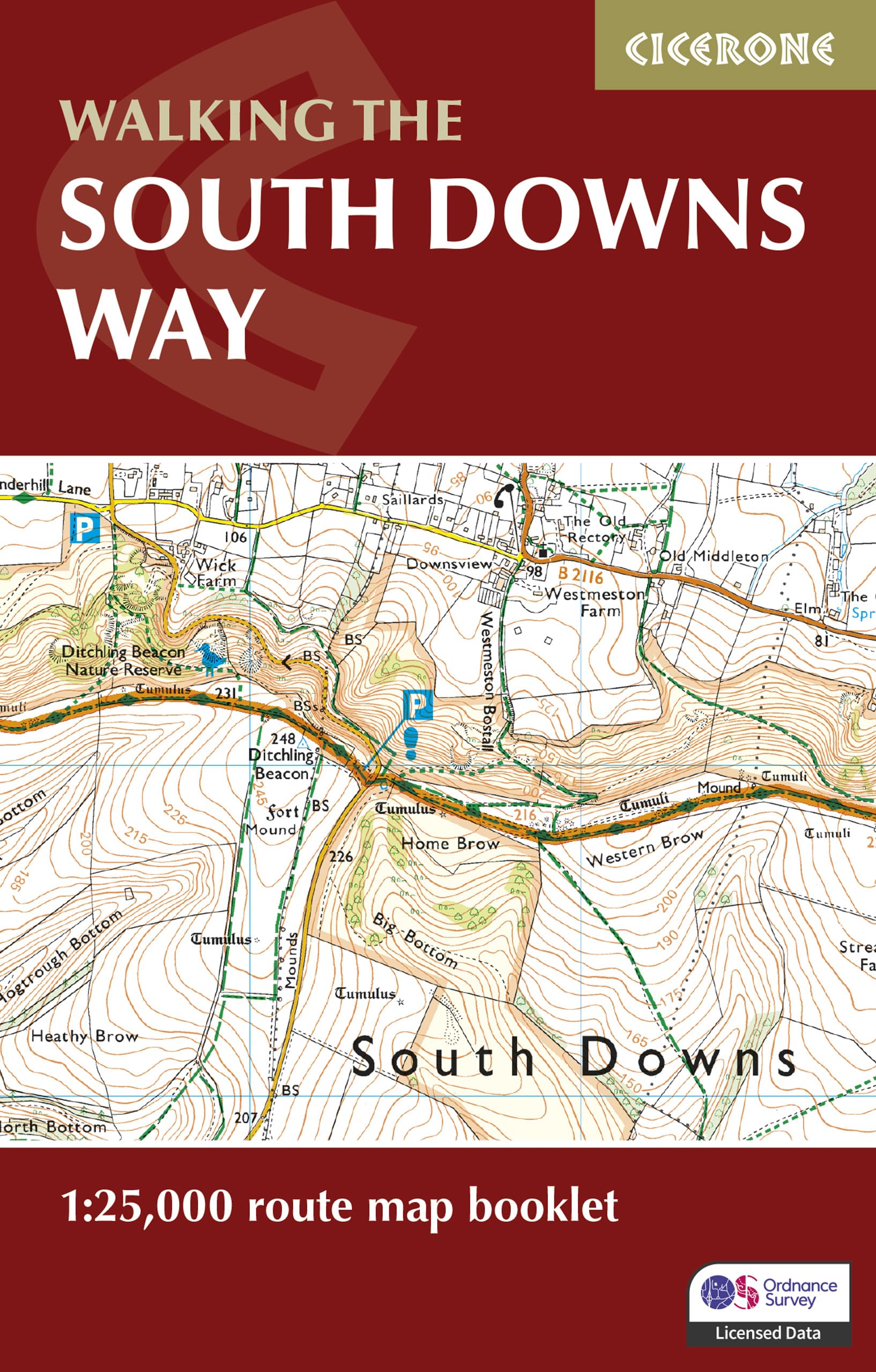 South Downs Way Map | 1:25,000 OS Route Map (Cicerone National Trail Maps)