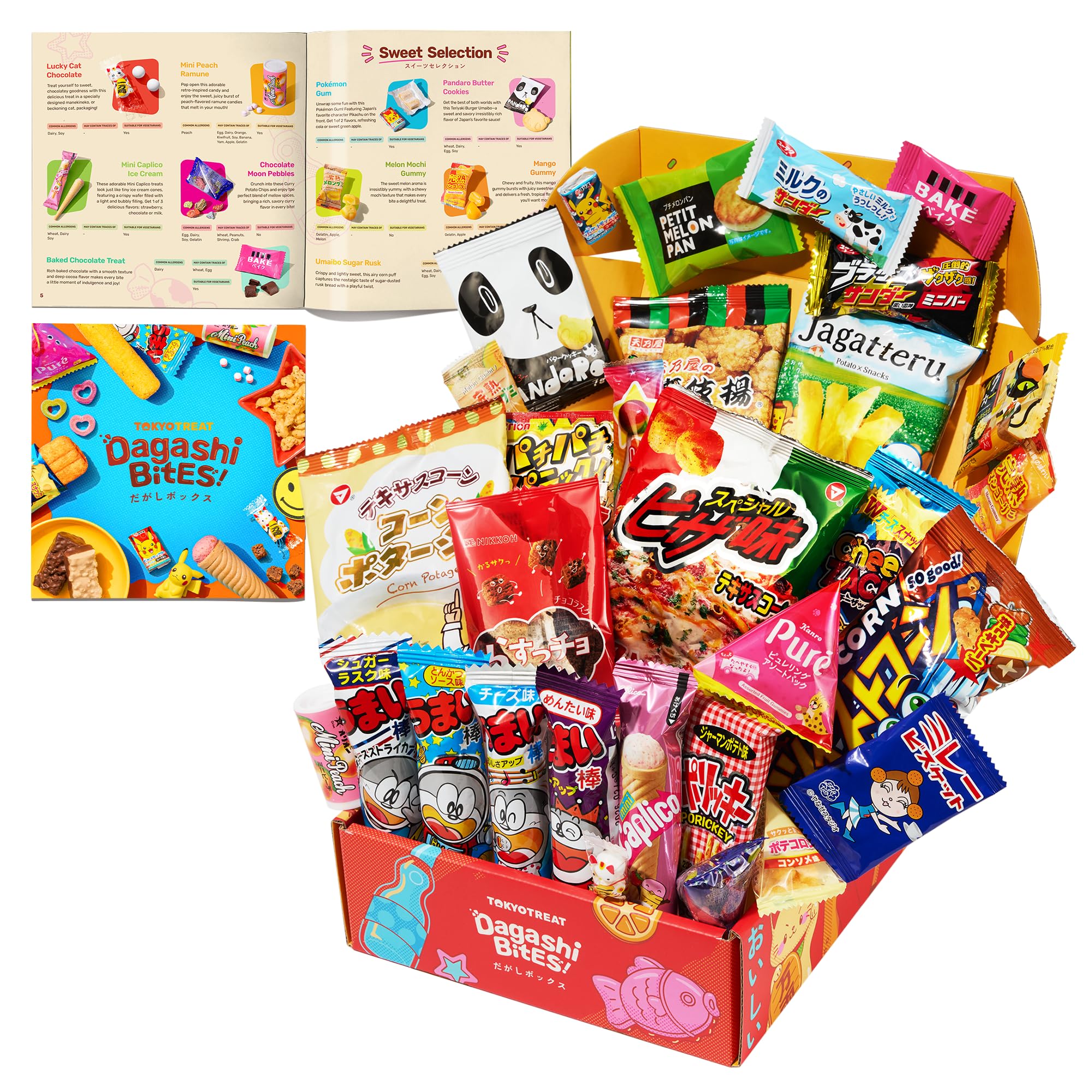 TokyoTreat Japanese Snacks, Sweets & Candy 30 Piece Dagashi Gift Set Box