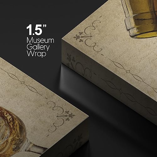 Miniatura 4 de wall26 Lienzo impreso para pared, diseño retro, vintage, vino blanco para verter bebidas y cócteles, alcohol, arte digital, arte moderno,