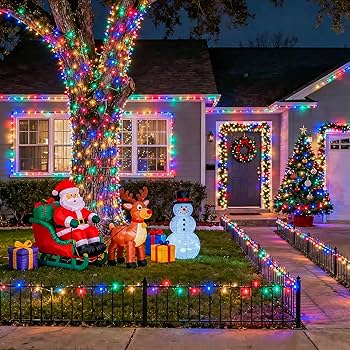 JMEXSUSS 500 LED Christmas String Lights Outdoor, 173ft 8 Modes