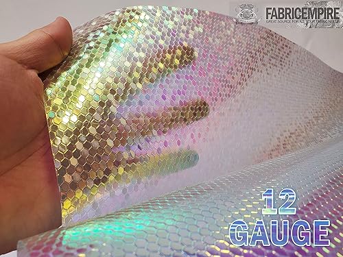 Miniatura 7 de Fabric Empire The Yard - Tela de vinilo de plástico holográfica transparente de 38 pulgadas de ancho (calibre 30)
