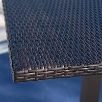 Vista 4 de Christopher Knight Home Dominic Outdoor - Mesa de bar cuadrada de mimbre de 26 pulgadas, color marrón