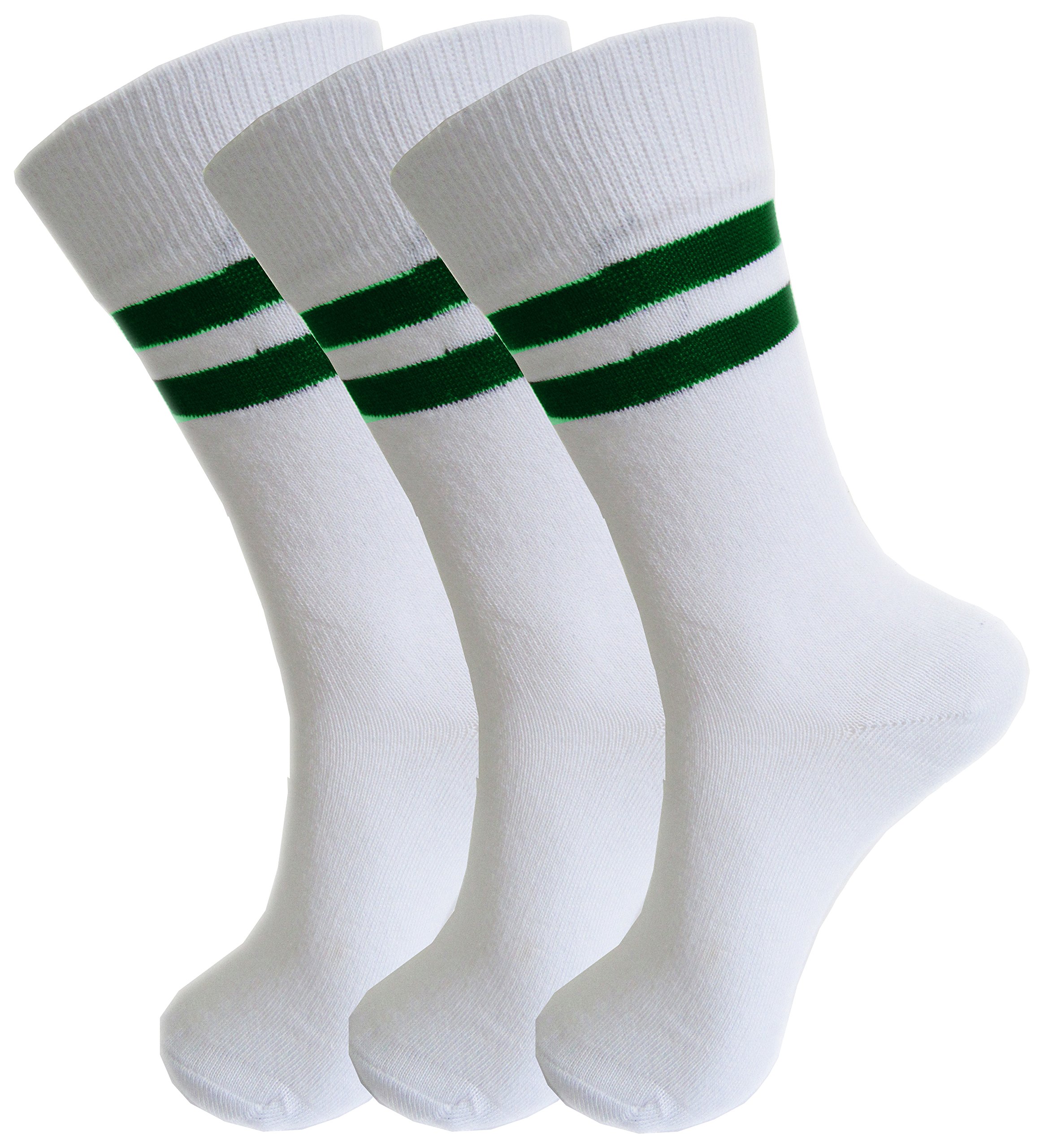 RC. ROYAL CLASSBoys and Girls Calf Length White Bottle Green DPS School Cotton Socks (pack of 3 pairs for all age groups)