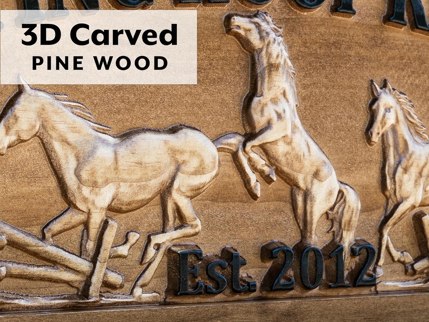 Personalized Horse Ranch Name Sign Rustic Wood Sign Couples Gift Custom Wooden Sign Family Last Name Established Gift Horse Stall Barn Decor