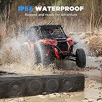 Vista 4 de Ehaho Barra de sonido UTV de 25 pulgadas, barra de sonido ATV Bluetooth con iluminación RGB, barra de sonido impermeable IP65 para carrito de golf