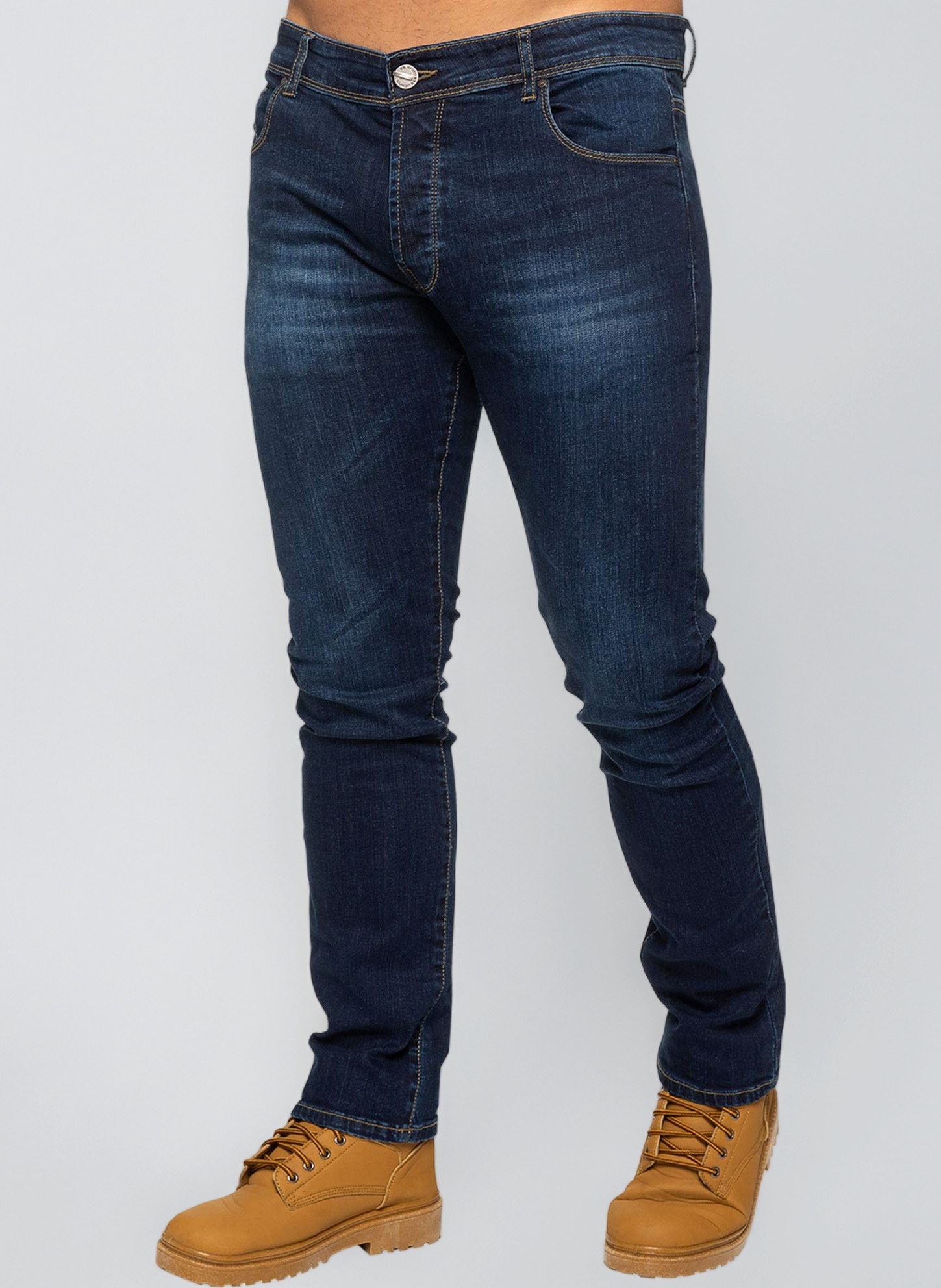 ENZO Mens Skinny Slim Fit Stretch Denim Retro Jeans Pants Trousers