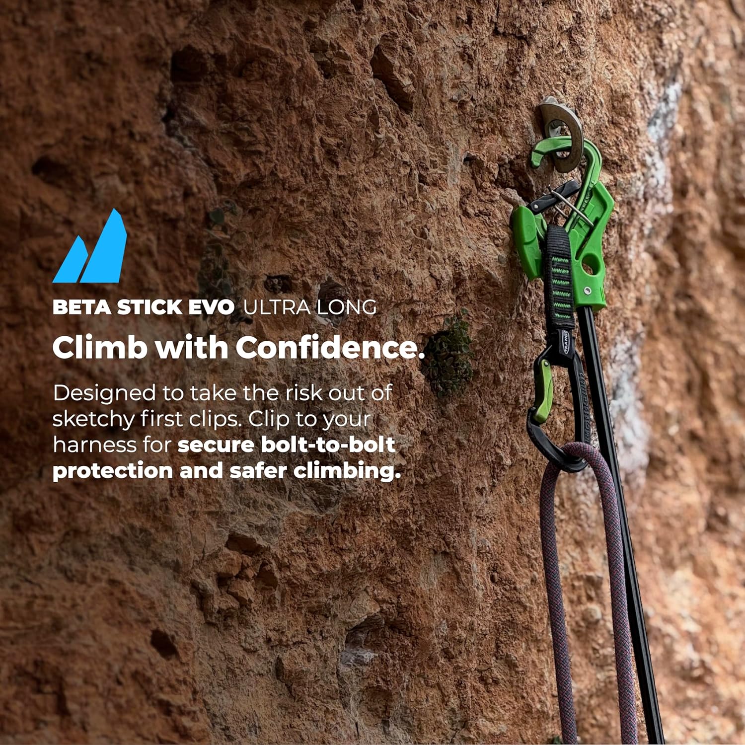 Trango Beta Stick EVO - Adjustable Climbing Stick Clip Tool for Sport Climbing & Bolt Clipping