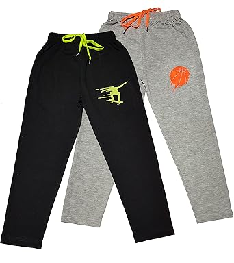 star lath Boys Regular Fit Track Pants, Cotton Lowers and Pajamas for Boys Kids Combo (Pack of 2)