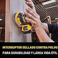 Vista 4 de DEWALT - Lijadora orbital de 20 V MAX, solo herramienta (DCW210B)