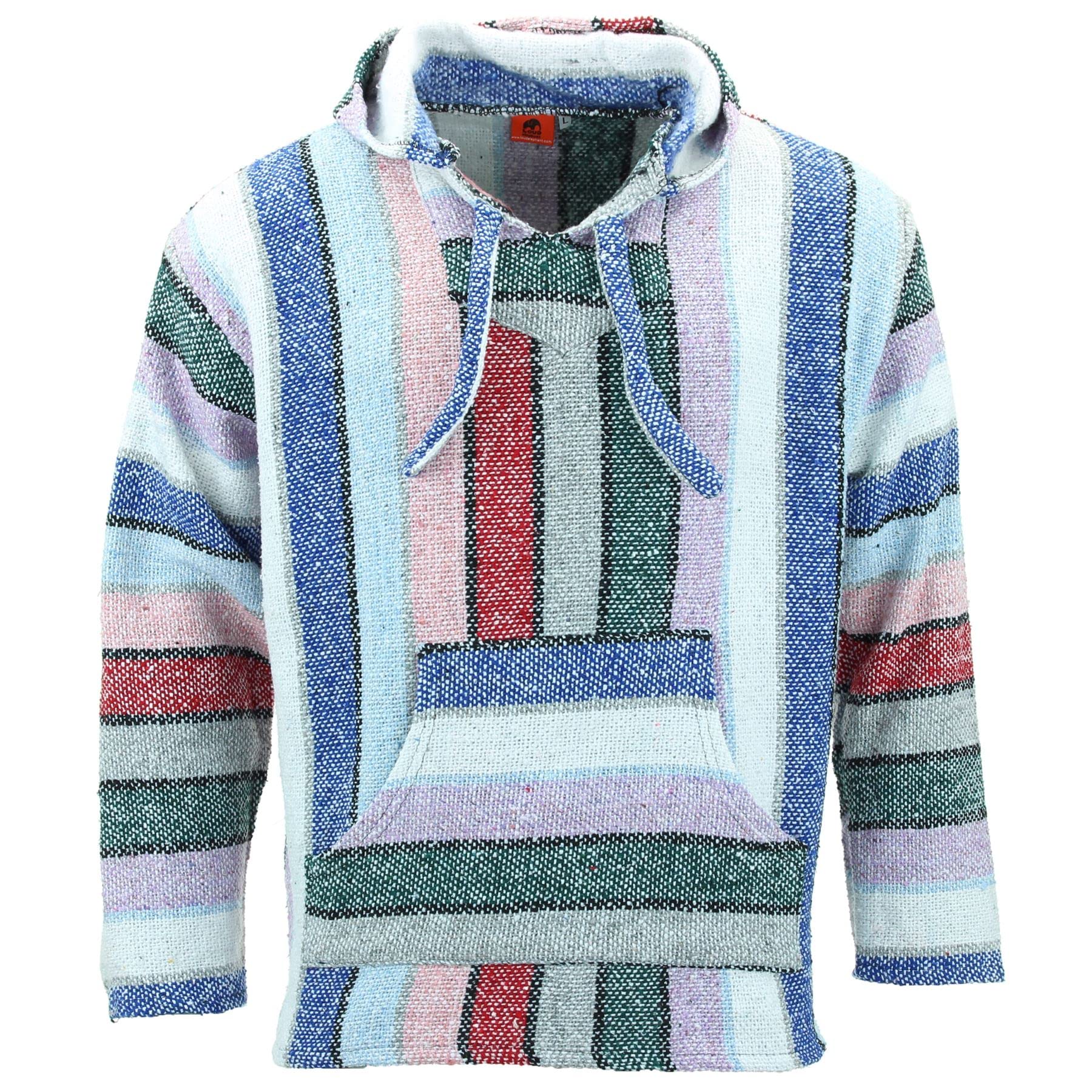 LOUDelephant Recycled Mexican Baja Jerga Hoody - Pastel (3X-Large)