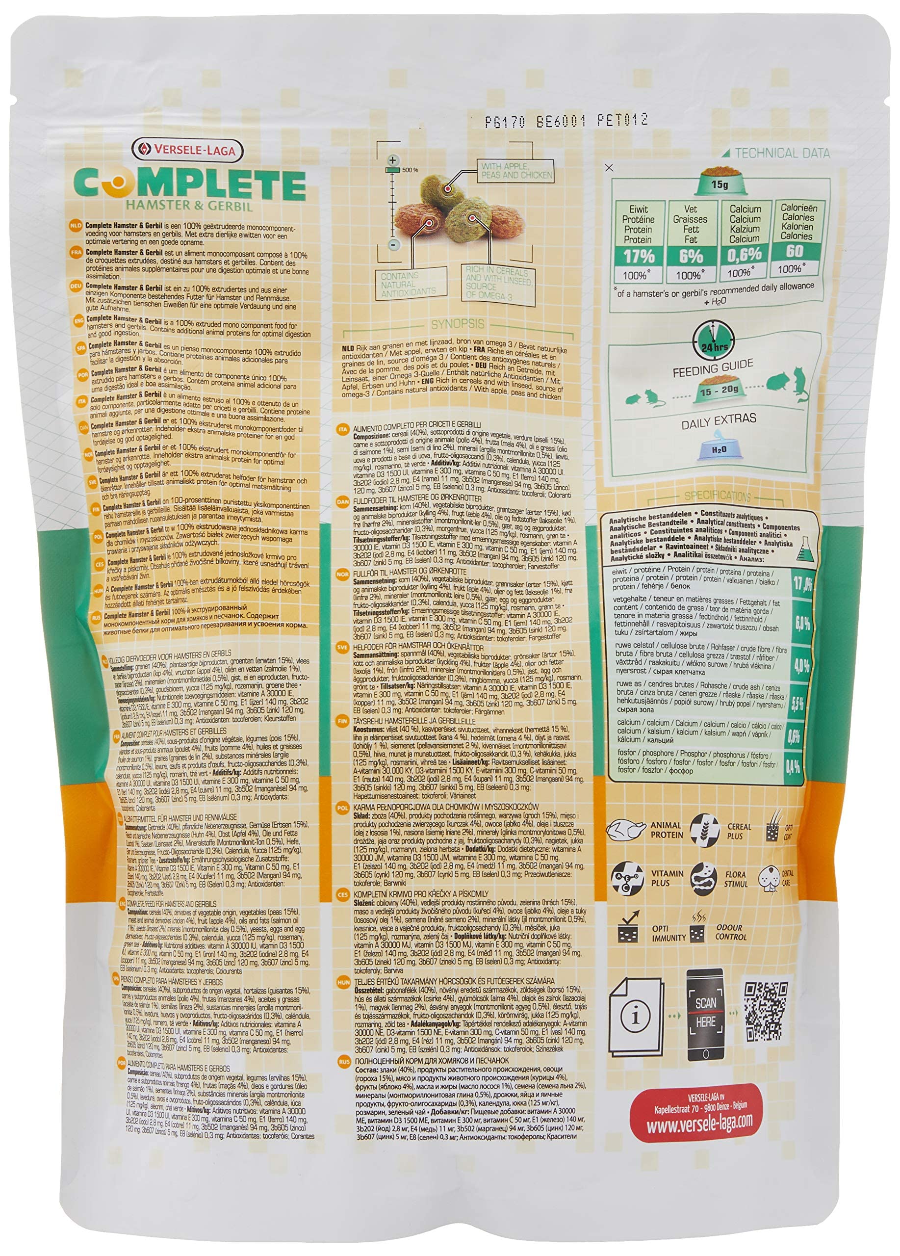 Versele-laga Complete chomik & gerbil – 500 g
