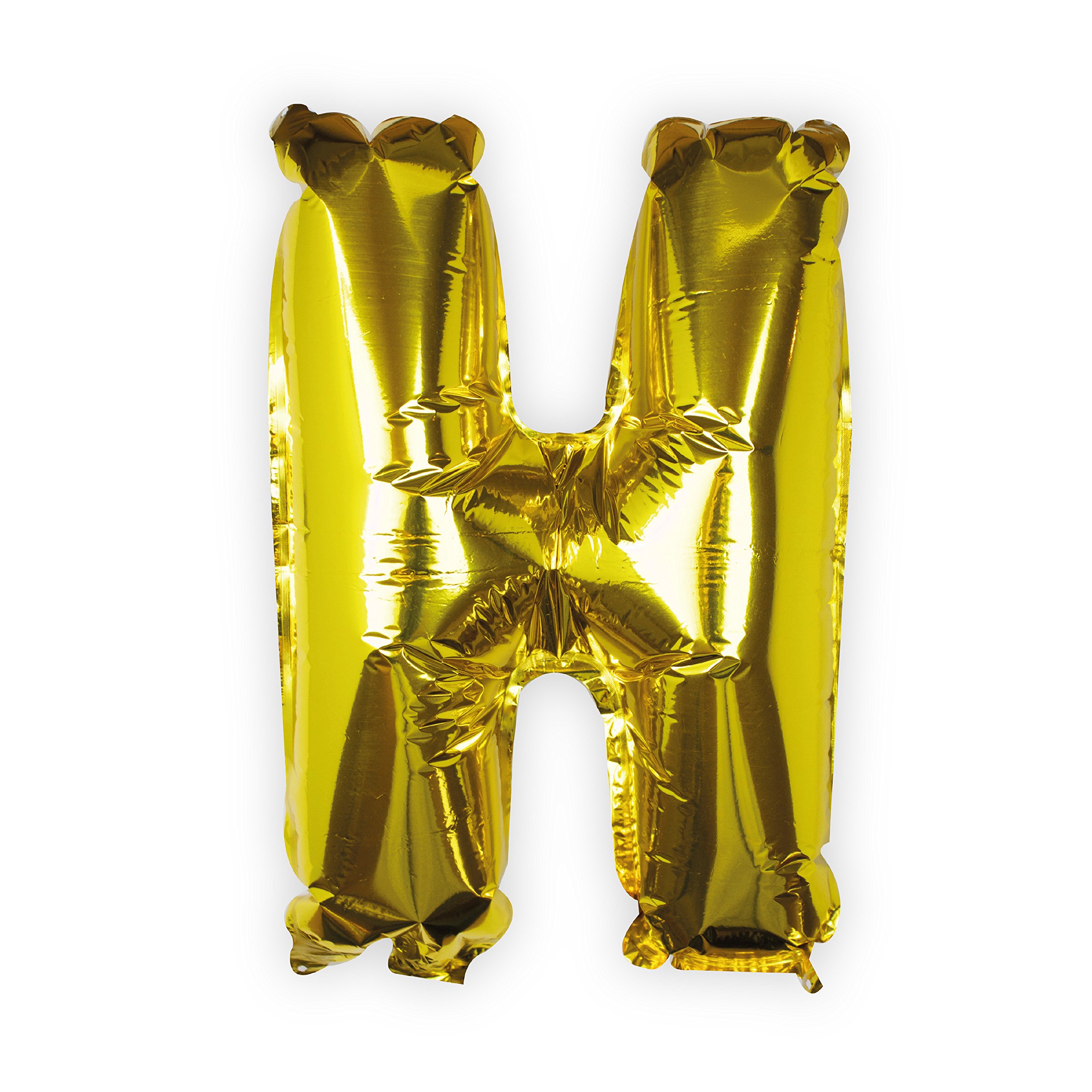 Palloncino Lettera T In Lamina Dorata 40,6 Cm - Ginger Ray Per Feste E Compleanni, Con Cannuccia Per Gonfiare