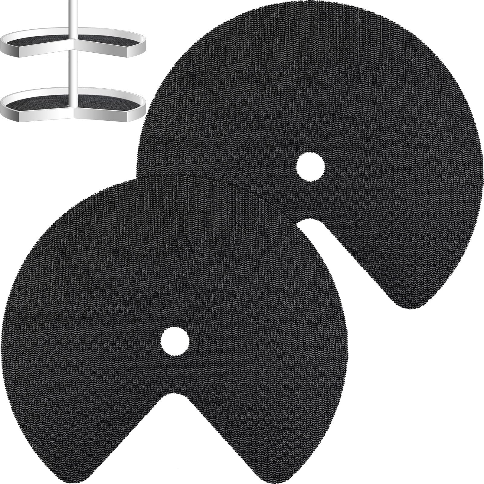 Frienda 2 Pcs Lazy Susan Shelf Liner Circle Kitchen Liners Non Adhesive Kitchen