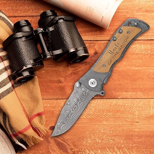 Miniatura 10 de Navaja de bolsillo grabada, regalo para el abuelo de la novia, regalo de boda para el abuelo de la novia de parte del novio, regalos del día del