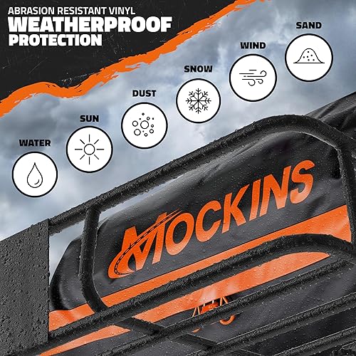 Miniatura 5 de Mockins Portaequipajes de techo resistente de 64 x 39 x 6 pulgadas para la parte superior del vehículo con bolsa de carga impermeable de 20 pies