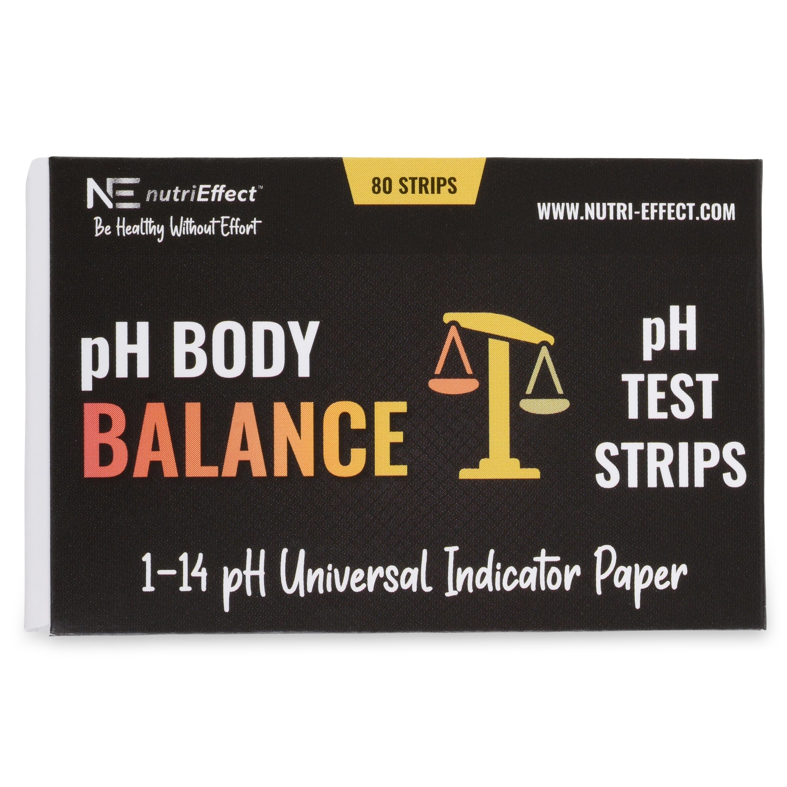 nutriEffect pH Test Strips | Discover Your Body's pH Levels | Urine Test Strips for Balanced Health | Early Imbalance Detection, Dietary Guidance, Health Monitoring | 80 Strips