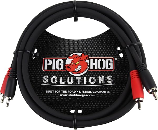 Pig Hog Dual RCA Cable 6 feet Heavy Duty