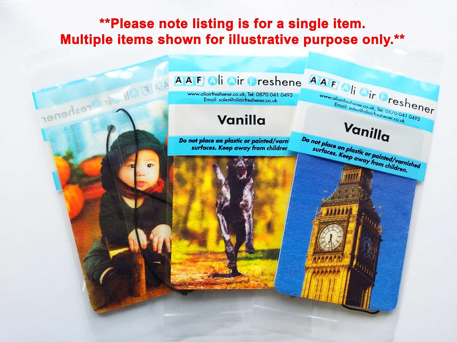 Your Picture On A Rectangular Car Air Freshener - Portrait (Custom Birthday Photo Image/Anniversary/Wedding/Valentine’s Day/Fun Xmas Christmas Stocking Filler/Secret Santa/Unique Novelty Scented Gift)
