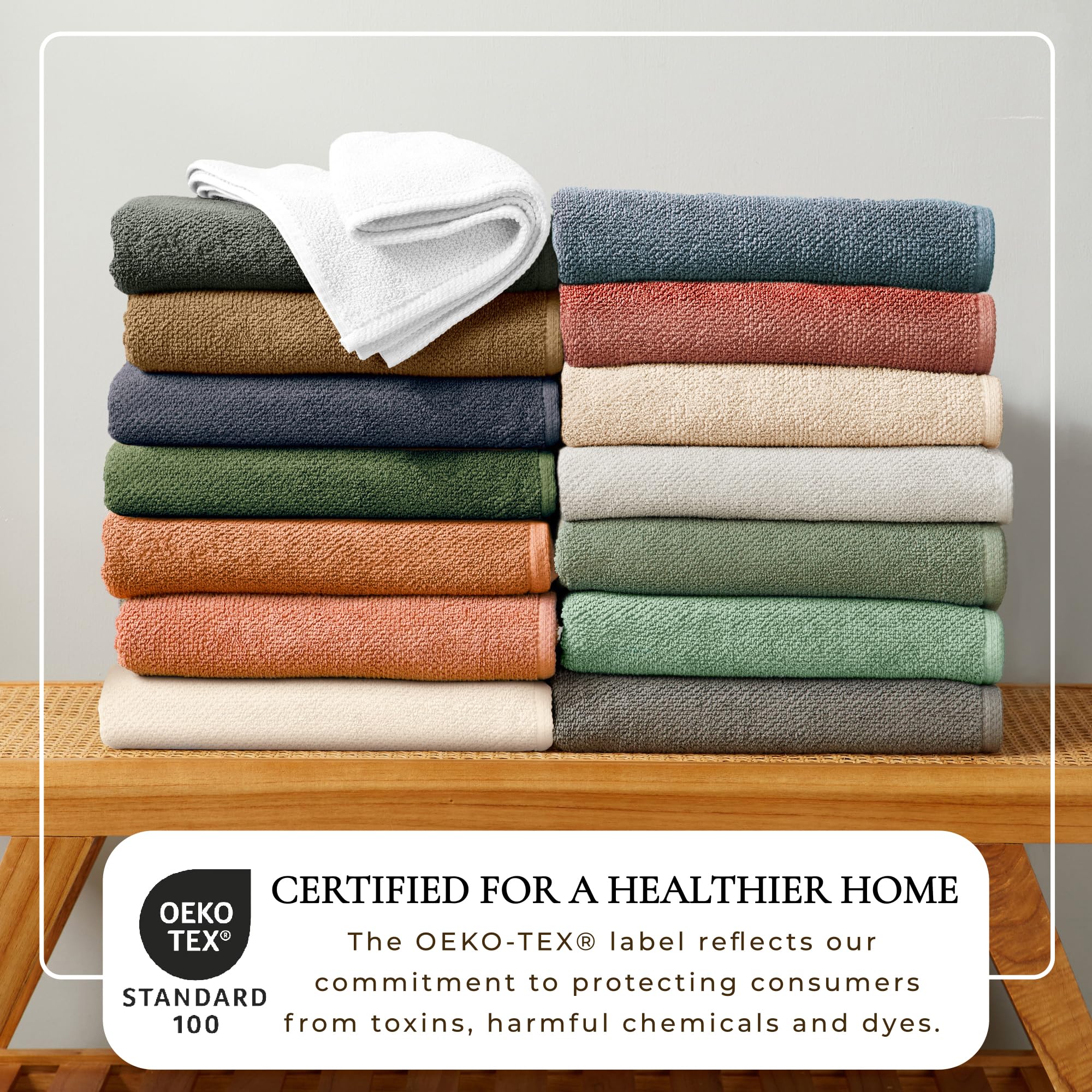 Amazon.com: Great Bay Home 100% Cotton 12-Pack 13x13 Wash Cloth