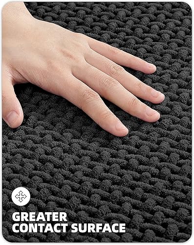 Miniatura 8 de Color G - Juego de 2 alfombras de baño antideslizantes, absorbentes, suaves, lavables, de secado rápido, de 16 x 24 pulgadas + 16 x 24 pulgadas,