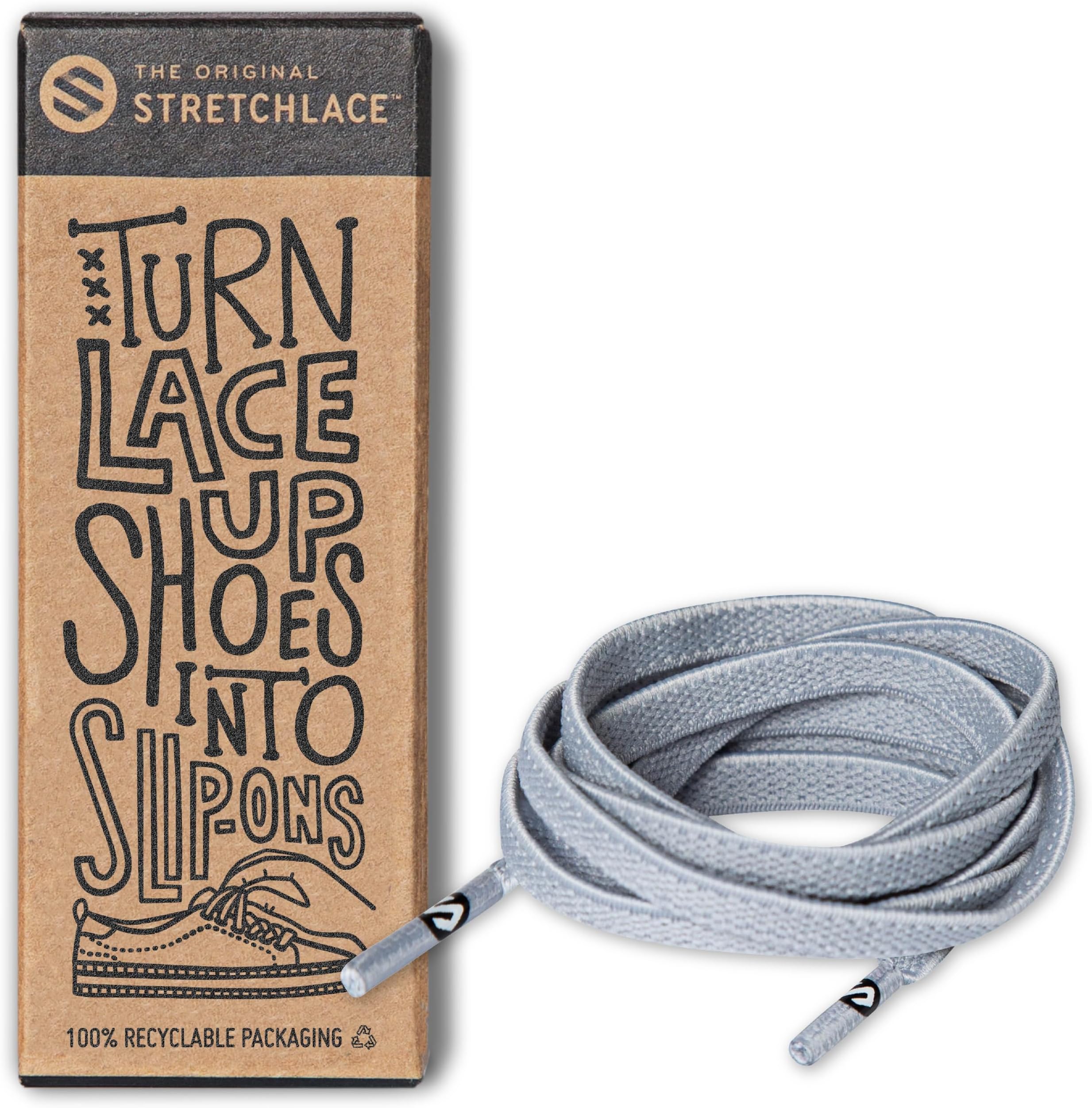 THE ORIGINAL STRETCHLACE Flat Elastic Stretch Shoelaces for Sneakers