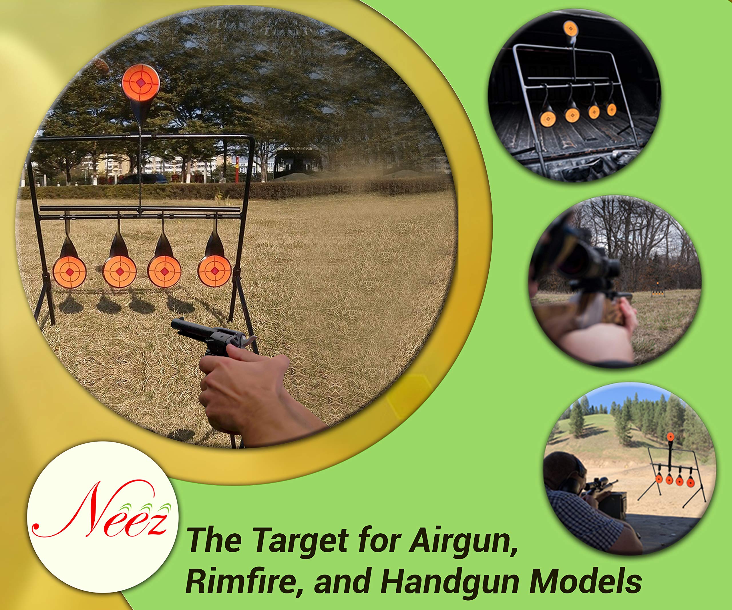 NEEZ Airsoft Swinging Target Self Resetting Holder Cone Funnel BB