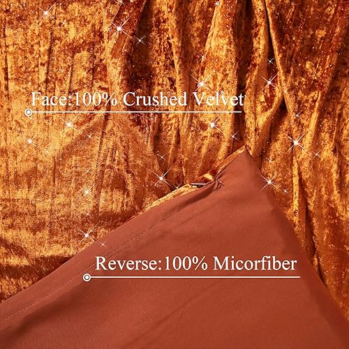 Miniatura 5 de YINFUNG Juego de funda de edredón bohemia de terciopelo, tamaño Queen, color marfil, crema de lujo, terciopelo arrugado, algodón, lentejuelas