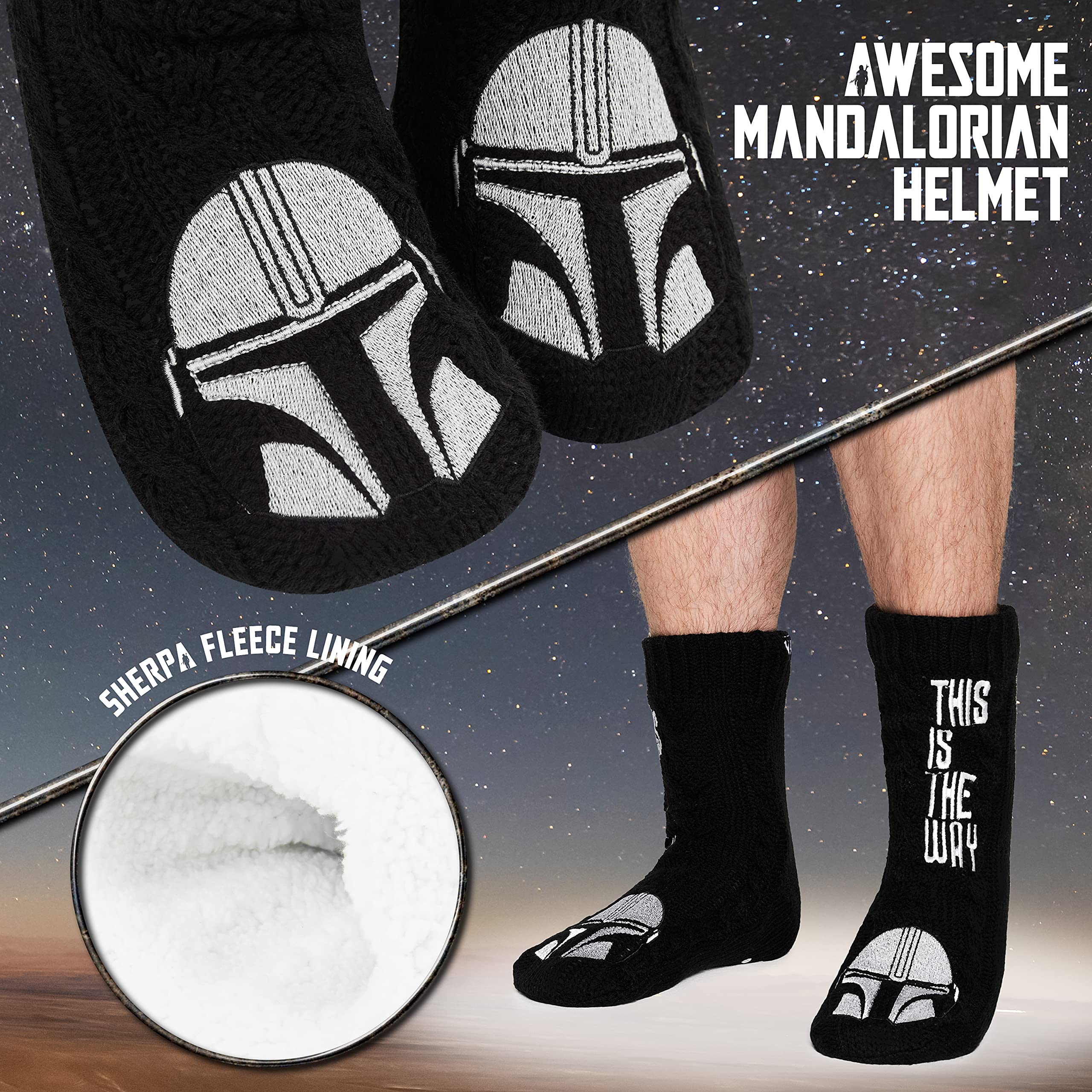 The Mandalorian Fluffy Socks, skarpetki męskie Baby Yoda, ciepłe skarpetki z dzianiny