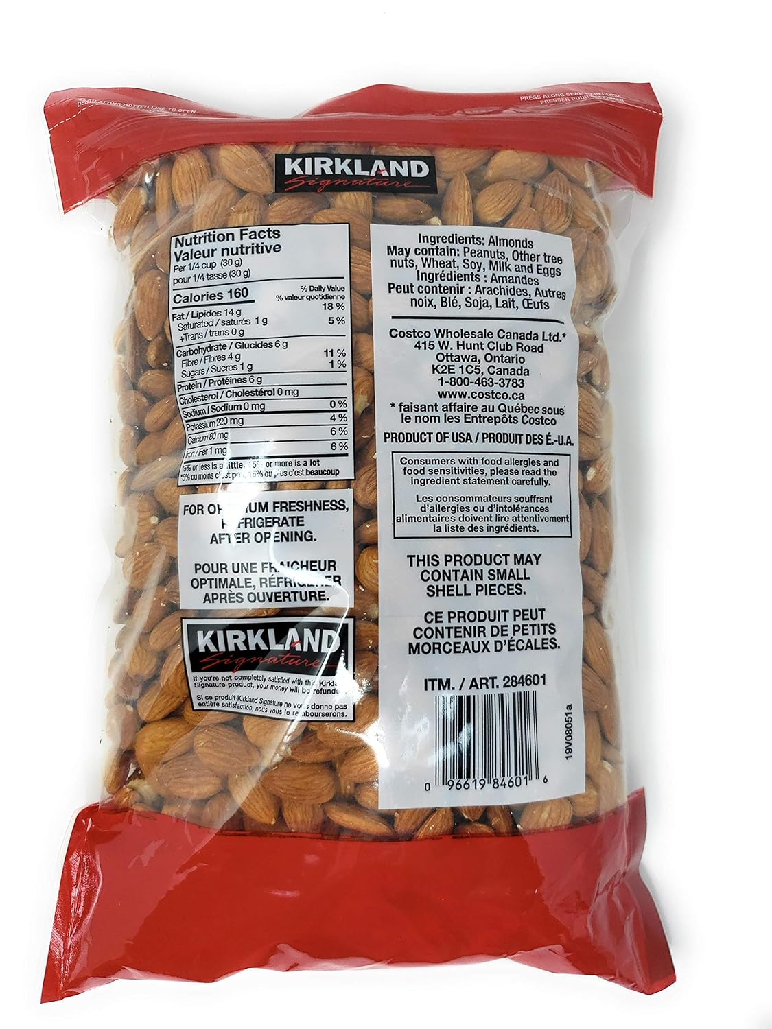 Kirkland Signature Supreme Whole Almonds, 2 Pack (3 Pounds)
