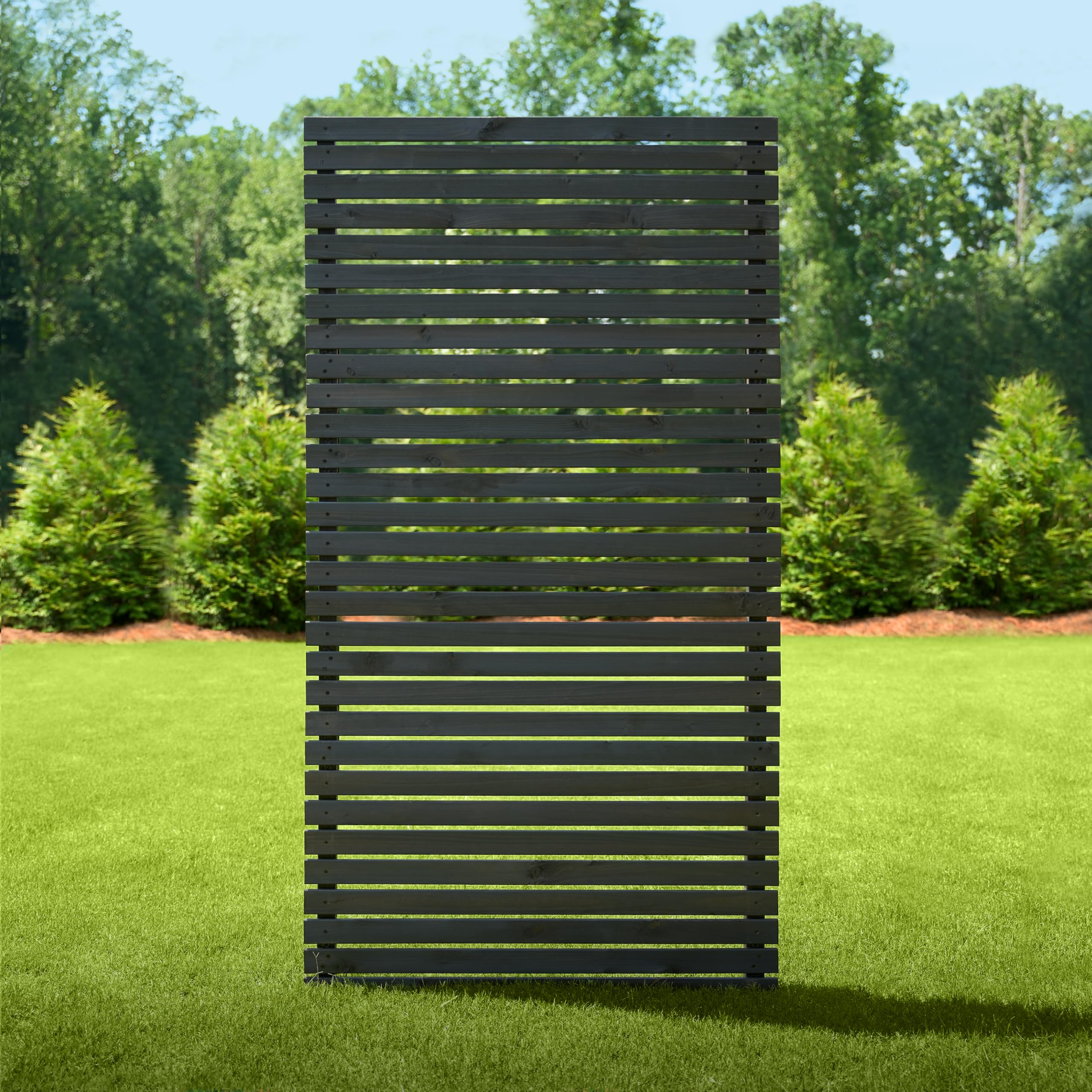 Enclo Aspen Charcoal Wood Privacy Screen