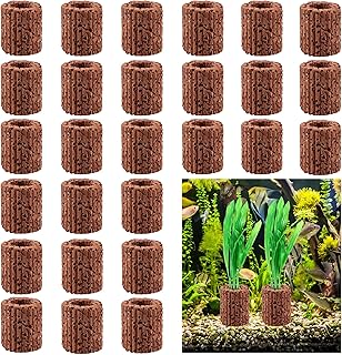 25 Stück Aquarium Wasserpflanzen Fester Ring,Aquarium Filter Ringe Keramikringe,Dekoration,Wasserpflanze Ringe