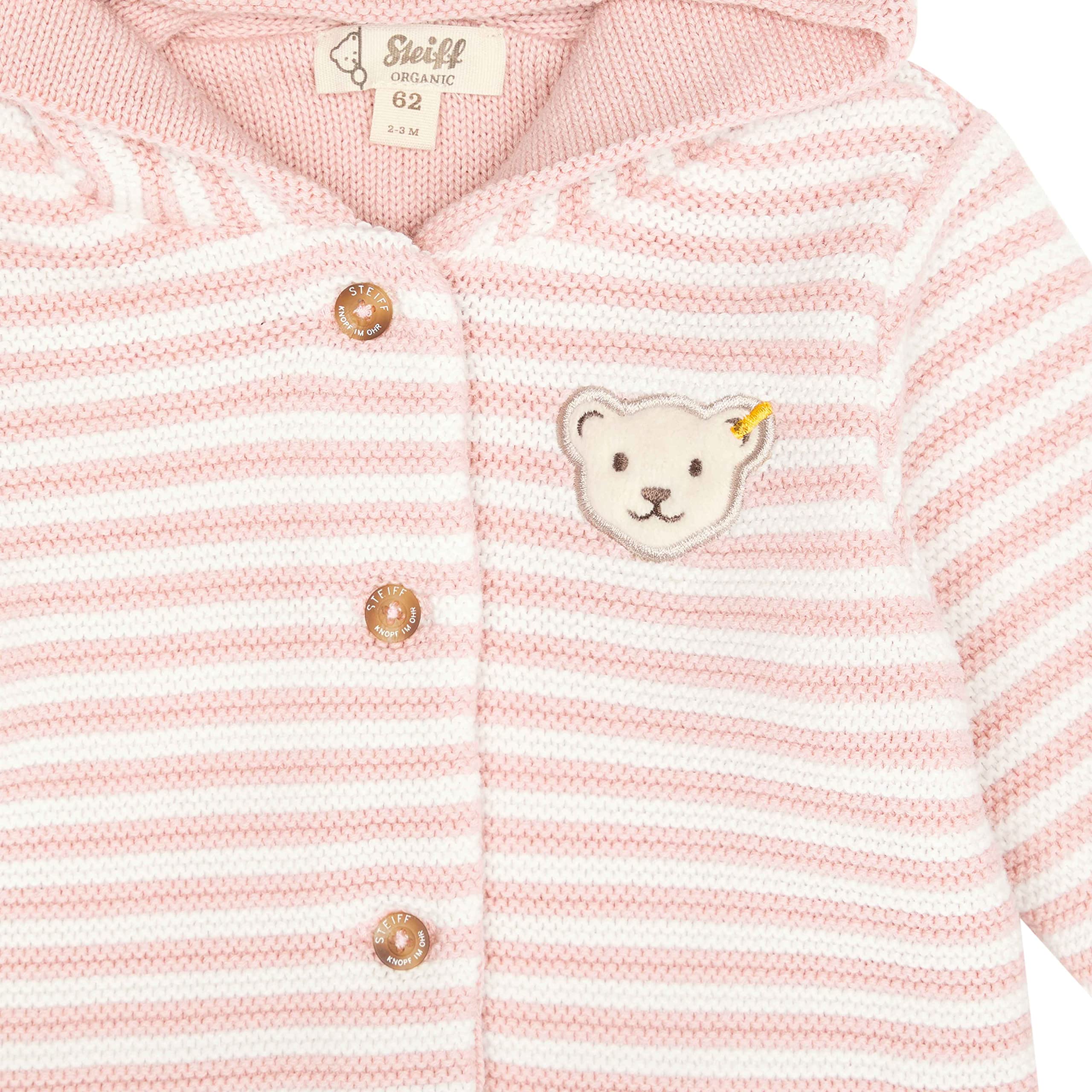 Steiff Unisex Baby Strickjacke mit Kapuze Jacke