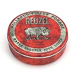 REUZEL Red Pomade, Medium All Day Hold, Water Soluble Styling, High Shine and Flake Free, Easy To Wash Out, For All Hair Types