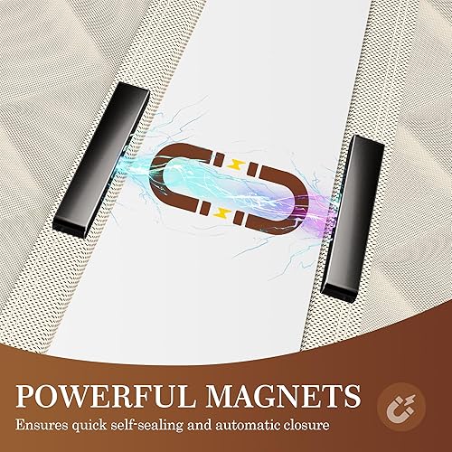 Miniatura 17 de Yotache Cortina magnética para puerta con aislamiento térmico para puertas de 36 x 96 pulgadas, tamaño de la cortina de 38 x 98 pulgadas, resistente