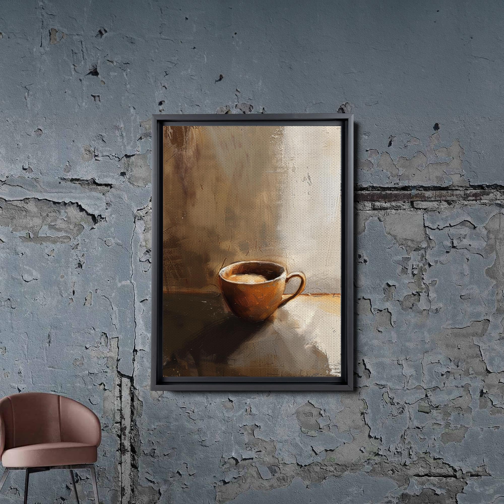 Amazon.com: Neutral Coffee Art Print, Moody Kitchen Wall Art